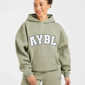 Varsity 2.0 Oversized Hoodie - Muted Olive