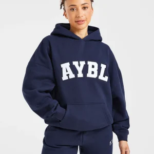 Varsity 2.0 Oversized Hoodie - Navy