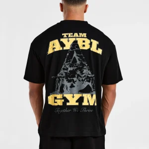 Team AYBL Oversized T Shirt - Noir/Jaune