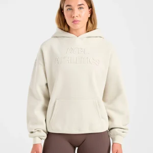 Athletics Applique Oversized Hoodie - Sand