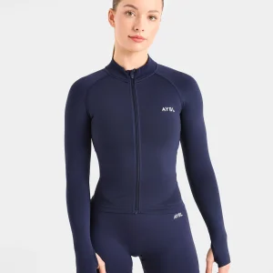 Empower Seamless Full Zip Jacket - Navy