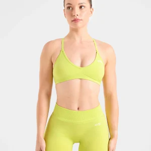 Adapt Seamless Strappy Sports Bra - Lime Vert