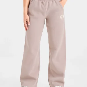 AYBL Sports Club Oversized Straight Leg Joggers - Mink Rose