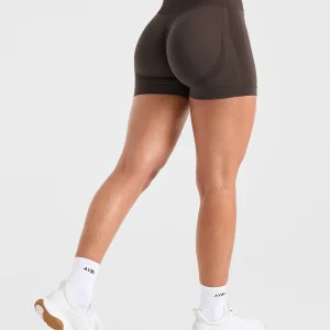 Empower Seamless Shorts - Cocoa Marron