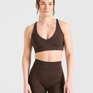 Staple Sports Bra - Marron