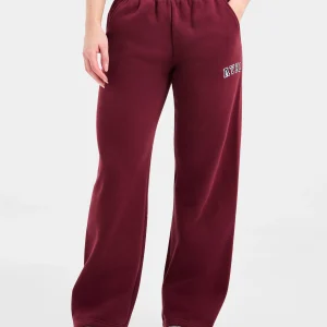 Varsity 2.0 Oversized Straight Leg Joggers - Rouge Wine