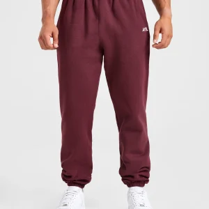 Essential Oversized Joggers - Burgundy Rouge