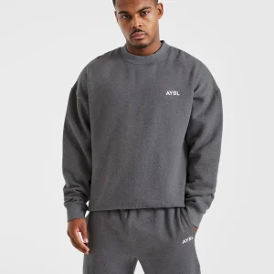 Essential Oversized Sweater - Charcoal Marl