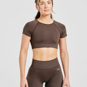 Adapt Seamless Crop Top - Brun