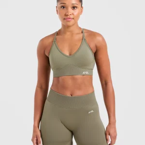 Adapt Seamless Sports Bra - Muted Olive