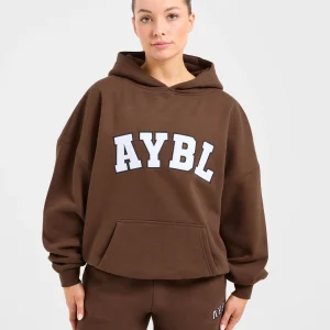 Varsity 2.0 Oversized Hoodie - Marron