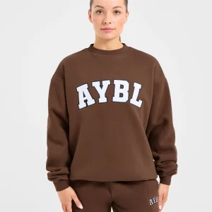 Varsity 2.0 Oversized Sweatshirt - Marron