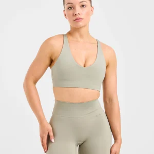 Staple Sports Bra - Washed Olive