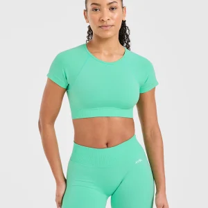 Adapt Seamless Crop Top - Spring Mint