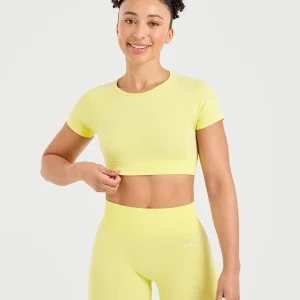 Adapt Seamless Crop Top - Spring Jaune