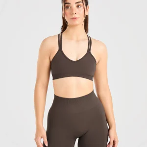 Power Seamless Sports Bra - Chestnut Brun