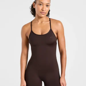 Sculpt Backless All In One - Deep Cocoa Marron