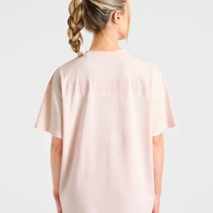 Varsity Dept. Oversized T Shirt - Rose