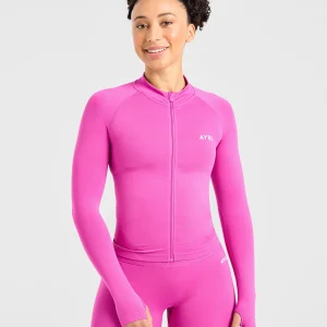 Empower Seamless Full Zip Jacket - Magenta