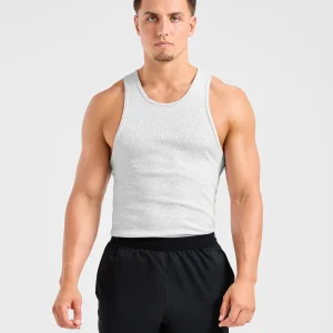 Muscle Ribbed Tank - Light Gris Marl