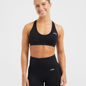Essential Seamless Racer Back Sports Bra - Noir