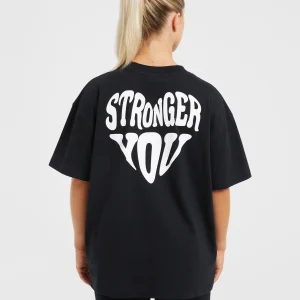 Stronger You Oversized T Shirt - Noir