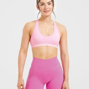 Essential Seamless Racer Back Sports Bra - Baby Rose