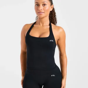 Enhance Seamless Halterneck Top - Noir