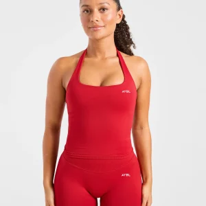 Enhance Seamless Halterneck Top - Rouge