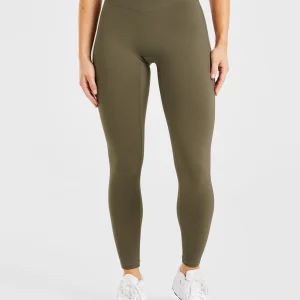 Sculpt Wrap Leggings - Deep Khaki