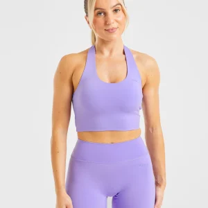 Staple Halterneck Crop Top - Vibrant Violet