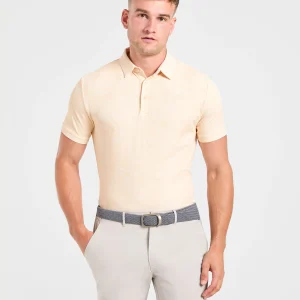 Precision Texture Polo - Peach