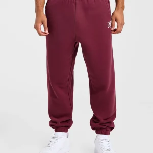 Academy Oversized Joggers - Burgundy