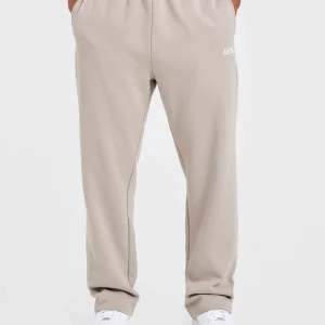 Essential Oversized Straight Leg Joggers - Stone