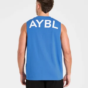 Essential Oversized Graphic Tank - Cobalt