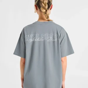 Varsity Dept. Oversized T Shirt - Slate Gris