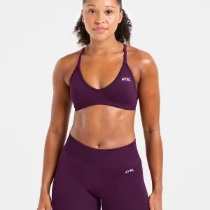 Adapt Seamless Strappy Sports Bra - Midnight Plum