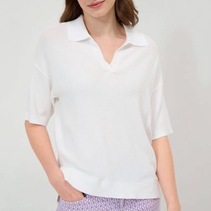 T-shirt de tricot col polo