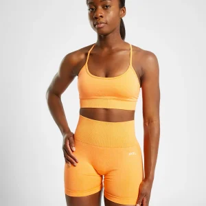 Empower Seamless Sports Bra - Orange Marl