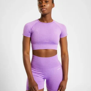 Empower Seamless Crop Top - Violet Marl