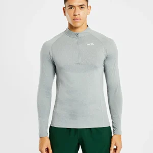 Essential Seamless 1/4 Zip Pullover - Gris Marl