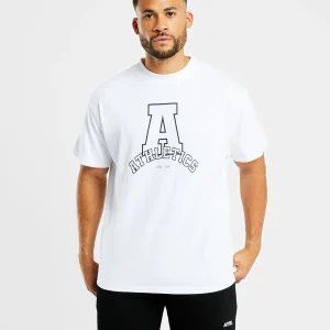 Athletics Varsity Oversized T Shirt - Blanc
