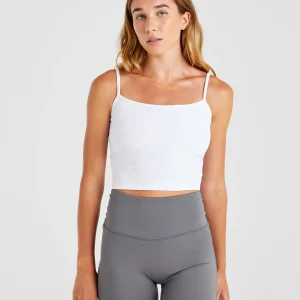 Essential Crop Vest - Blanc