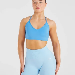 Essential Crossback Sports Bra - Summer Bleu