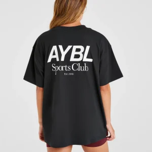 AYBL Sports Club Oversized T Shirt - Noir