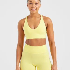 Staple Sports Bra - Pastel Lemon