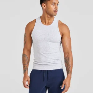 Essential Ribbed Tank - Light Gris Marl