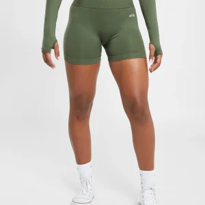 Empower Seamless Shorts - Khaki Vert