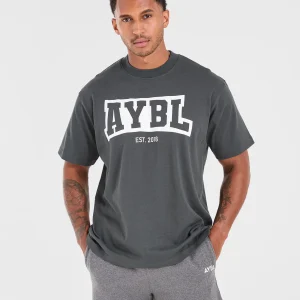 Academy Oversized T Shirt - Charcoal