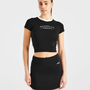 Courtside Baby Tee - Black
